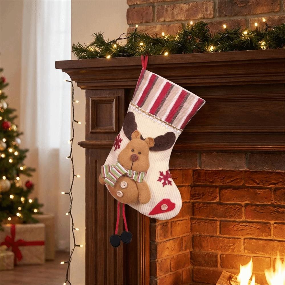 Cartoon Christmas Gifts Bag Santa Christmas Decorative Socks Cute Christmas Stockings Children