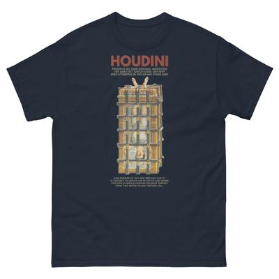 The Great Houdini T-Shirt Iconic Magician Graphic 100% Cotton