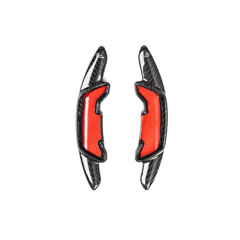 For Hyundai IONIQ 5 N 2024 2025 Real Red Black Carbon Fiber Steering Wheel Paddle Shifter Gear Shift Extension LHD RHD