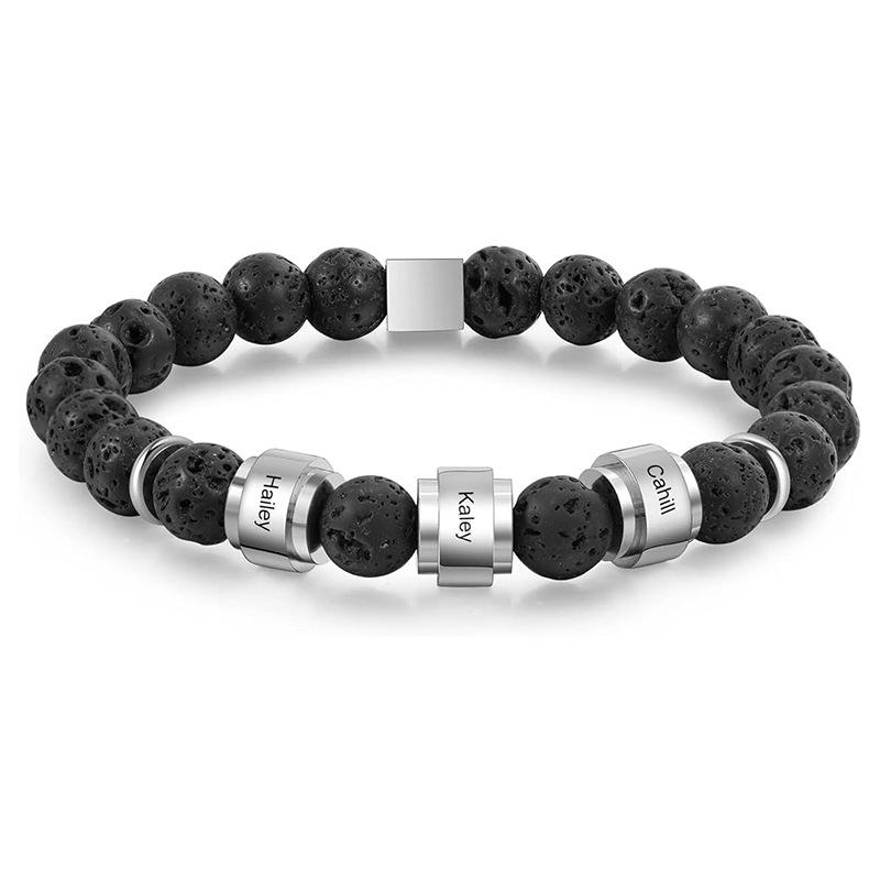 

JYL TS Bracelet Teacher Apple Charm Expresses Gratitude & Wisdom Volcanic-Engraving розовый цвет-серебро