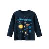 Kinder Frühling Herbst Mode Gedruckt Bodenbildung Shirt Jungen Runde Kragen Lange Ärmel T-shirt