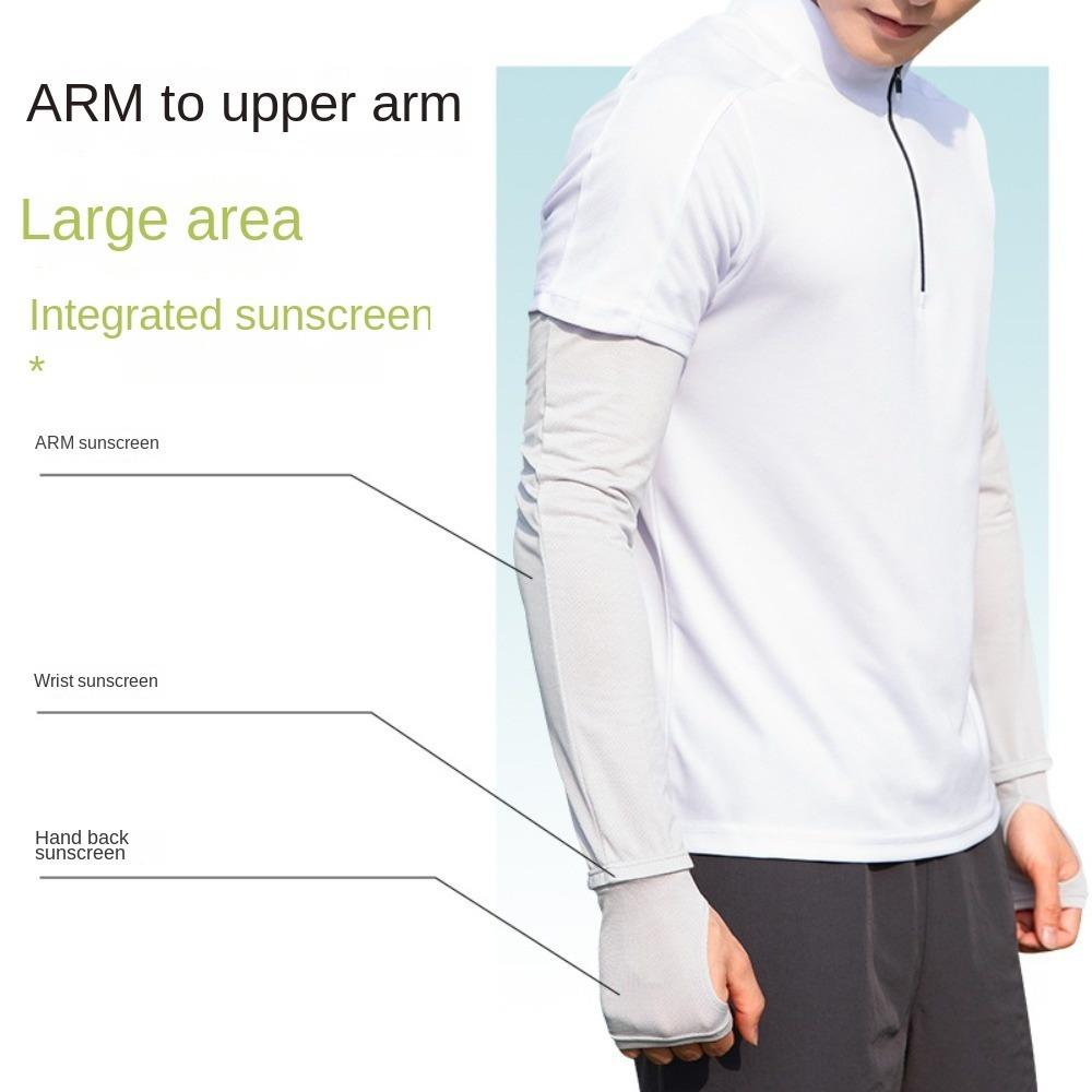 Arm Protection Long Ice Silk Sleeves Loose Cycling Gloves Cute Sunscreen Arm Covers Outdoor