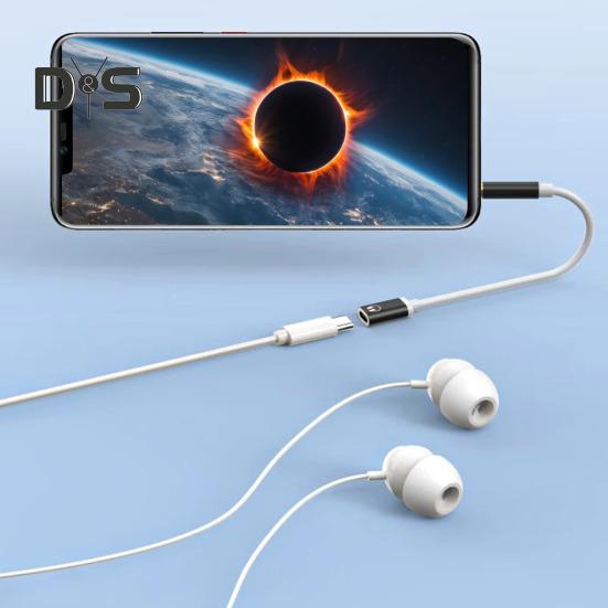 3.5MM Male To Female Type C Audio Cable Headphone Adapter for Mp3 Player Laptop Tablets Noise Cancelling Lossless Audio Headset Adapter