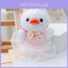 Cute Lace Duck Plush Toy With Long Fur Pp Cotton Filling For Bag Accessories