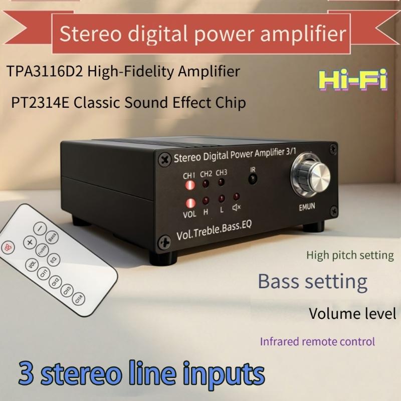 Digital 100W 3 Inputs Control Remote Aluminum
