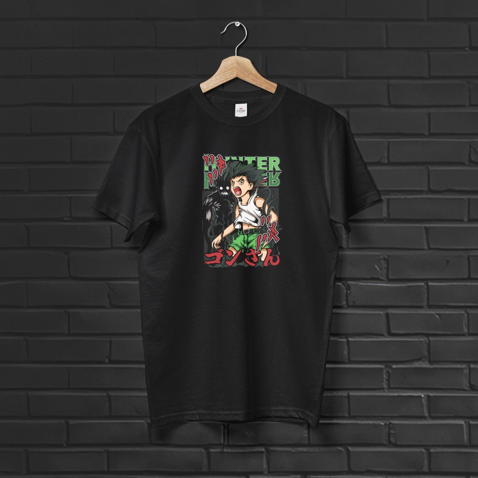Gon Freecss Adult Form Transformation Graphic Anime T-Shirt Men Unisex Cotton M