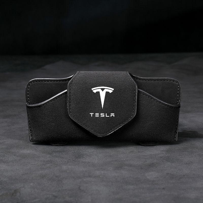 

Car Eyewear Case Box Sunglasses Holder Sun Visor Storage Protective Frame Box Glasses for Tesla Model 3 Model S X Y Roadster чёрный