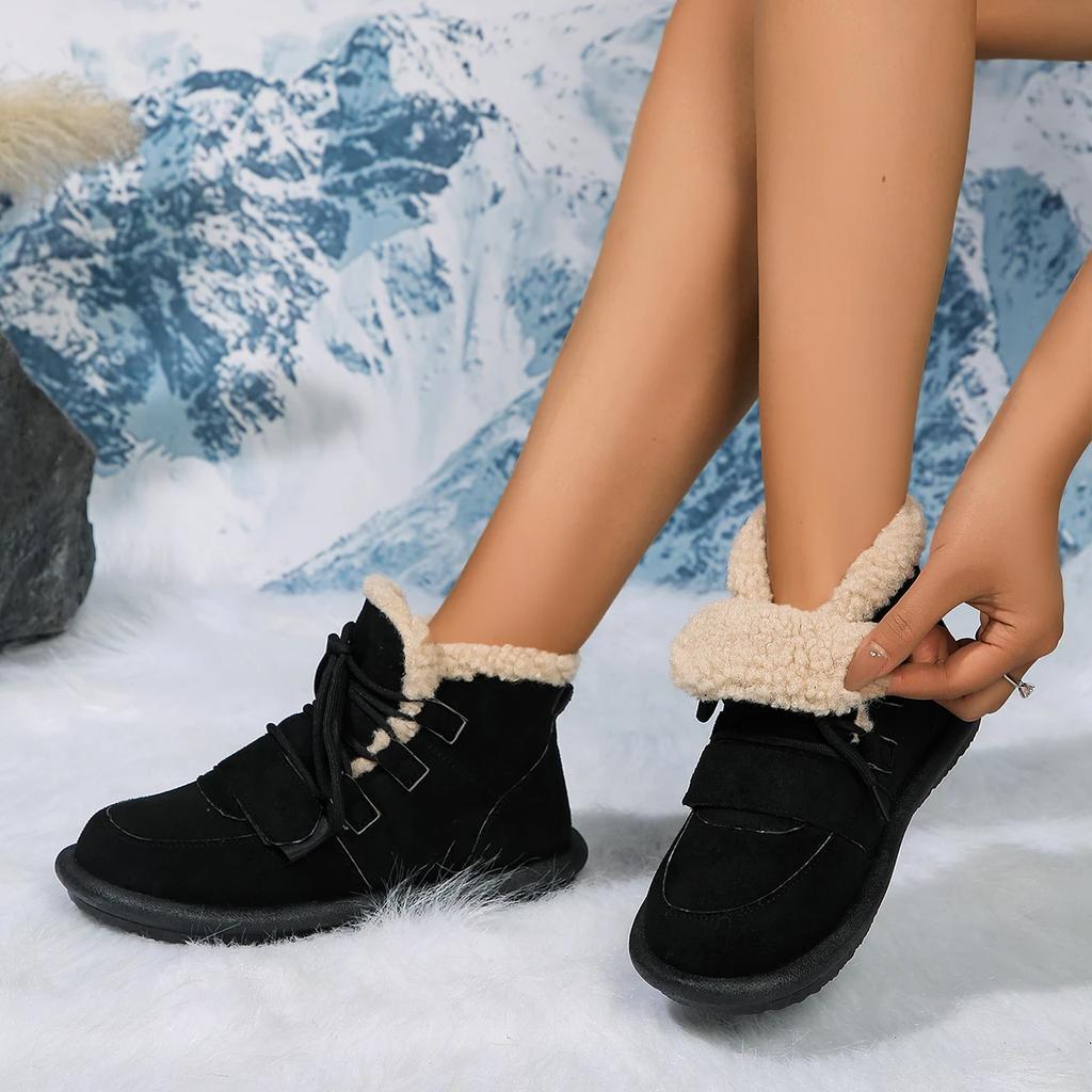New Classic Thickened Fluff Women's Snow Boots Comfortable Warm Ankle Boots Women Winter Ladies Shoes Chunky Botas Mujer