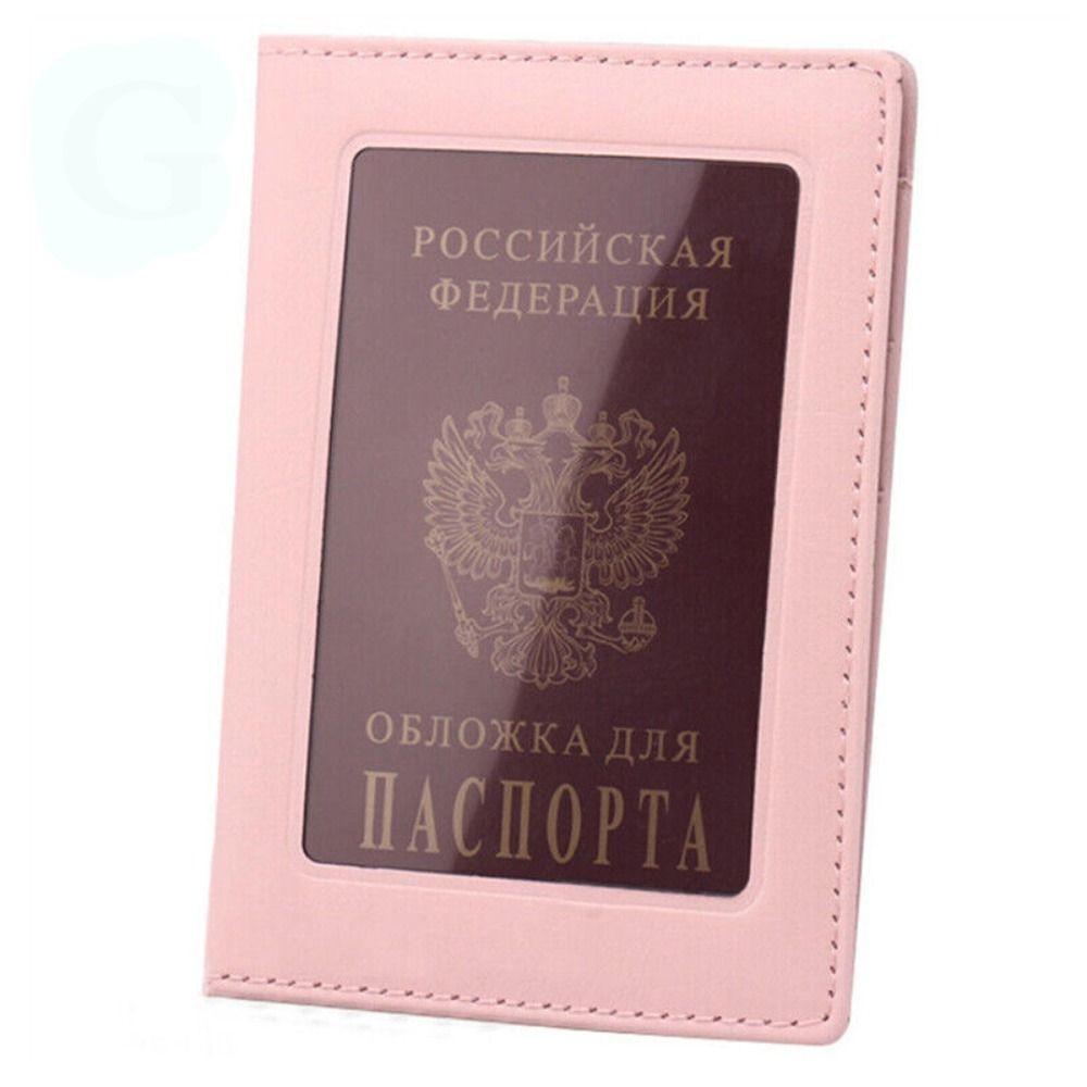 Transparent Window ID Card Ticket Holder PU Leather Business Credit Card Case