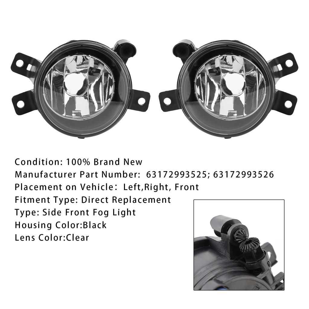 Front Left Right Fog Light Housing Without Bulb For BMW X1 E84 2009-2015 63172993525 63172993526