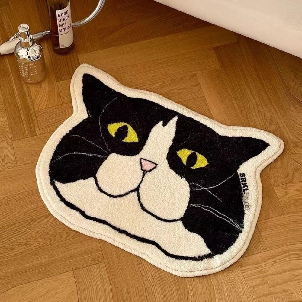 High Quality Cat Floor Mat Cashmere Anti Slip Bath Mat Stain Resistant Waterproof Doormat Bedroom