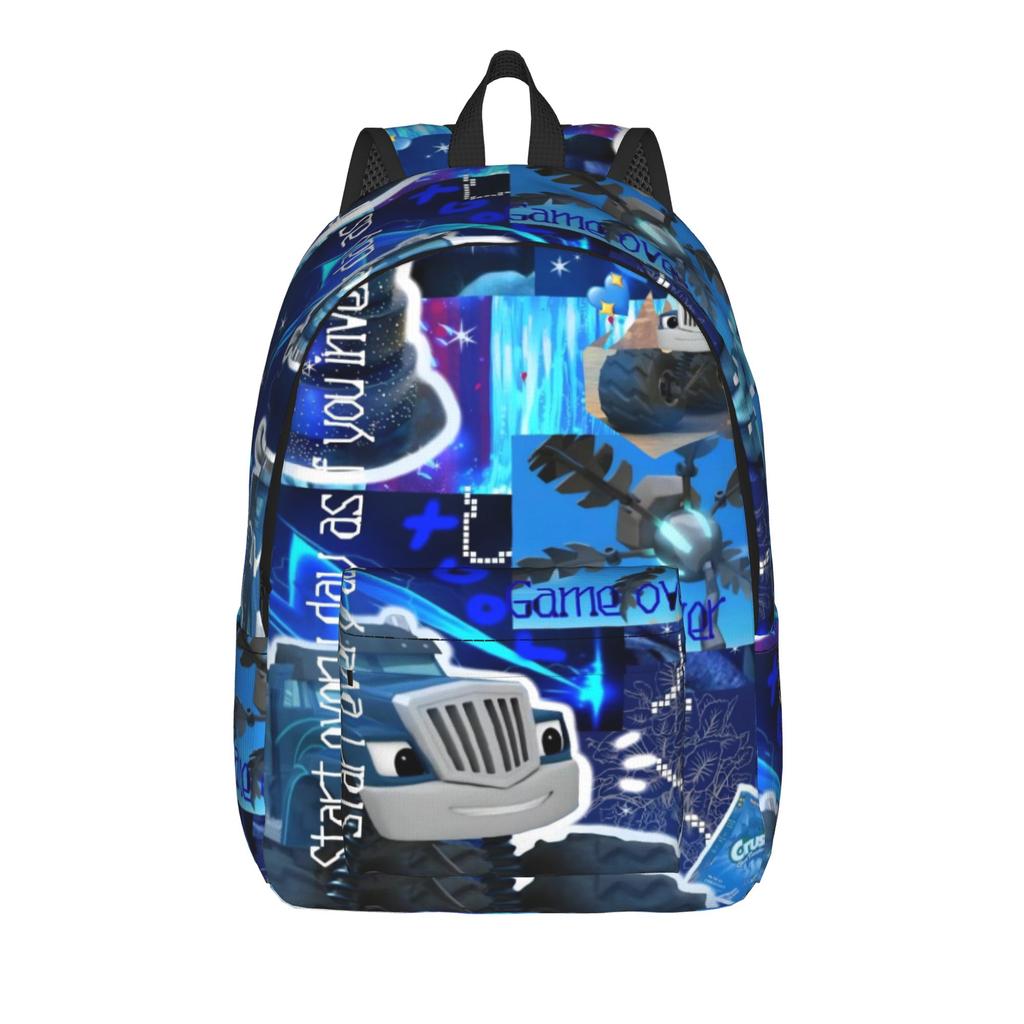 Blaze and the Monster Machines Backpack for Men Women Casual High School Hiking Travel Daypack Laptop Computer Canvas Bags Sport