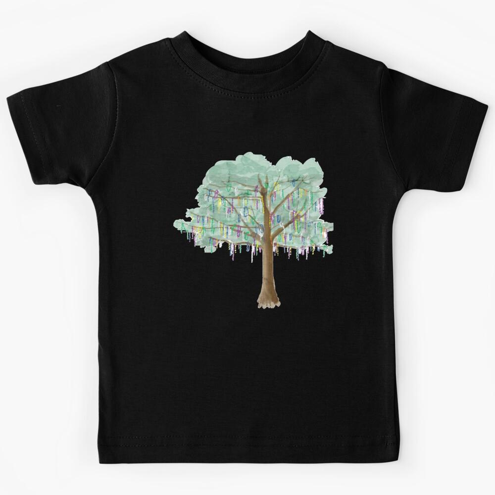 Mardi Gras Tree - watercolor Kids T-Shirt 100