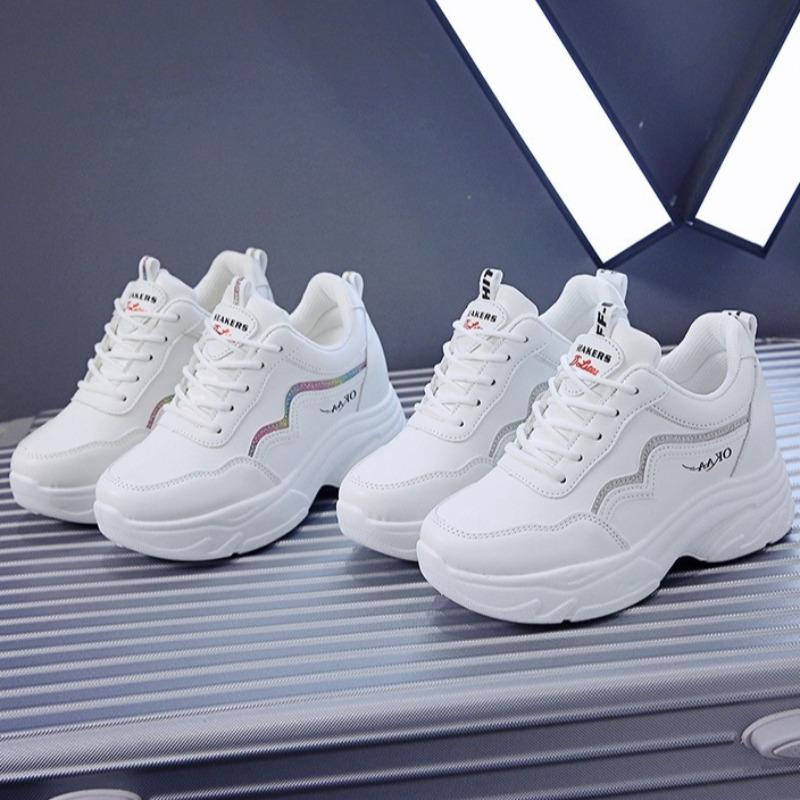 Fashion Chunky Wedge Sneakers 2025 Women's Comfortable Increased Casual Walking Shoes Autumn New Ladies Lace-up Vulcanized Shoes Zapatos