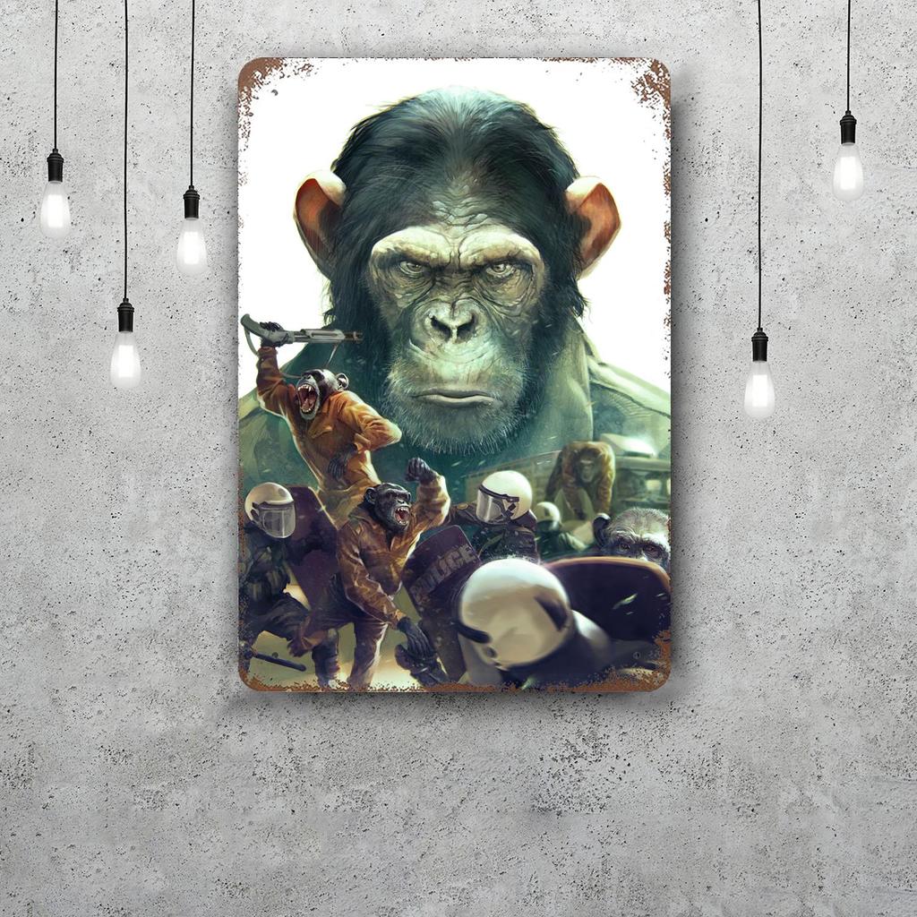 planet of the apes movie Vintage Metal Tin Signs Posters Decor Retro Metal Plaque Wall Art Decor for Garage Bar