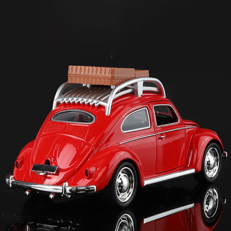 1/32 Beetle 1995 Classic Car Alloy Car Model Sound and Light Pull Back Children's Toy Collectibles Birthday Gift