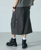 LXT Washed Cotton Wide Cargo Bermuda Pants [Charcoal]