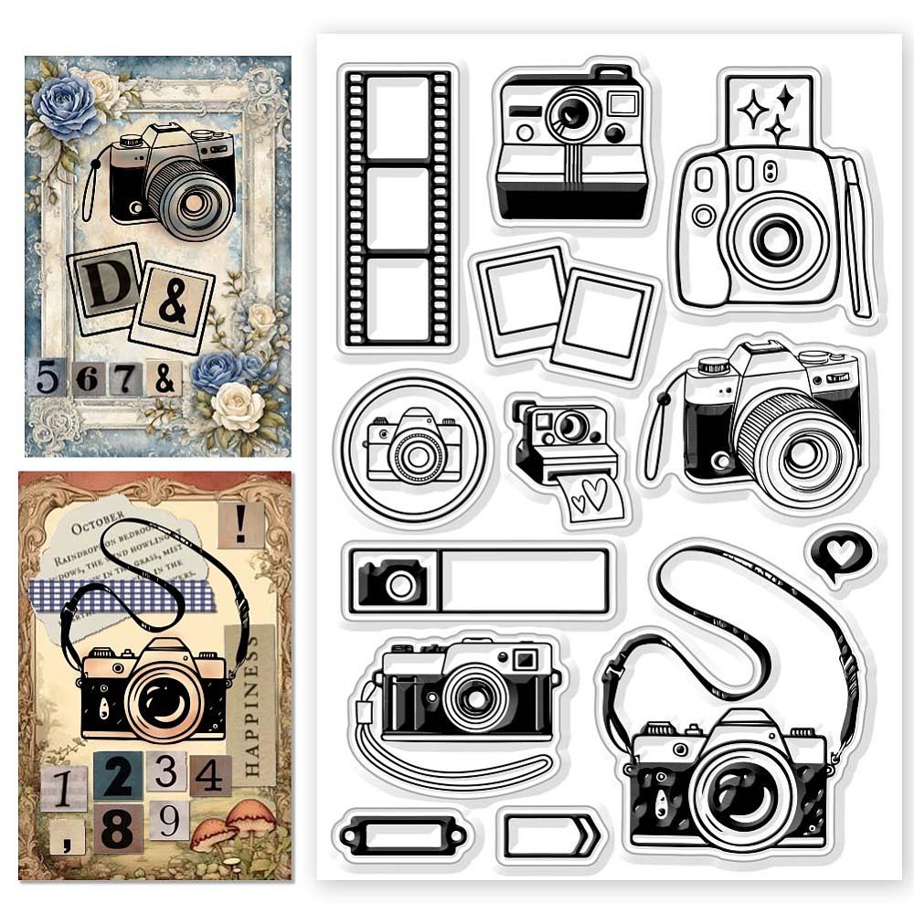 PVC Plastic Clear Stamps for DIY Scrapbooking Photo Album Decorative Cards Making Camera 160x110mm