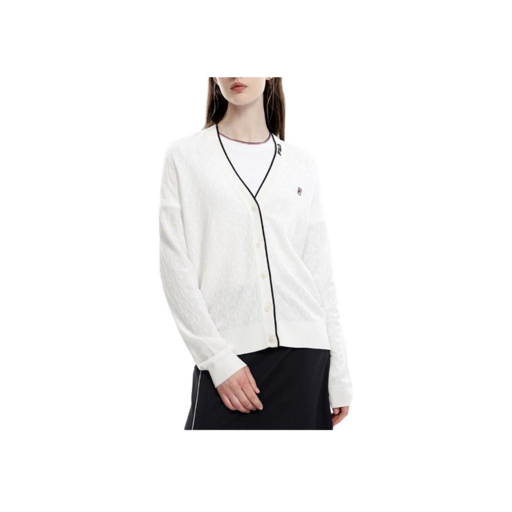 New FILA Knitwear Women's Steam White F11W331410FIV