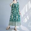 Nuevo Vestido de Verano Vintage de Algodón Tallas Grandes para Mujer Holgado Oversize Largo Vestidos Básicos Cuello Redondo