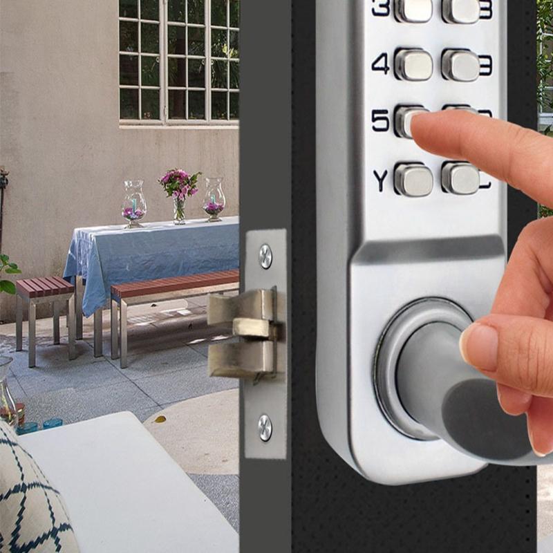 Keyless Entry Door Lock with Handle High Security Door Lock Zinc Alloy Combination Code Lock for 1.38-2.36'' Thick Doors