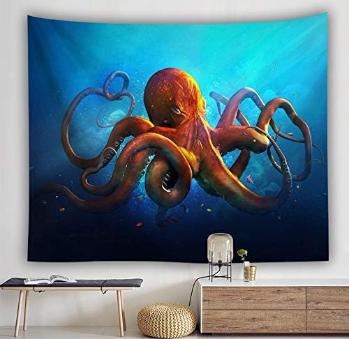 Psychedelic Octopus Tapestry Ocean Monster Tapestry Abstract Style Tapestry Home Living Room Bedroom Dorm Decor Background Cloth