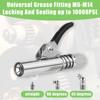 10000PSI Grease Guns Coupler with Easy to Lock Handle Fittings Coupler Quick Release Coupler for 1/8" NPT Grease Guns