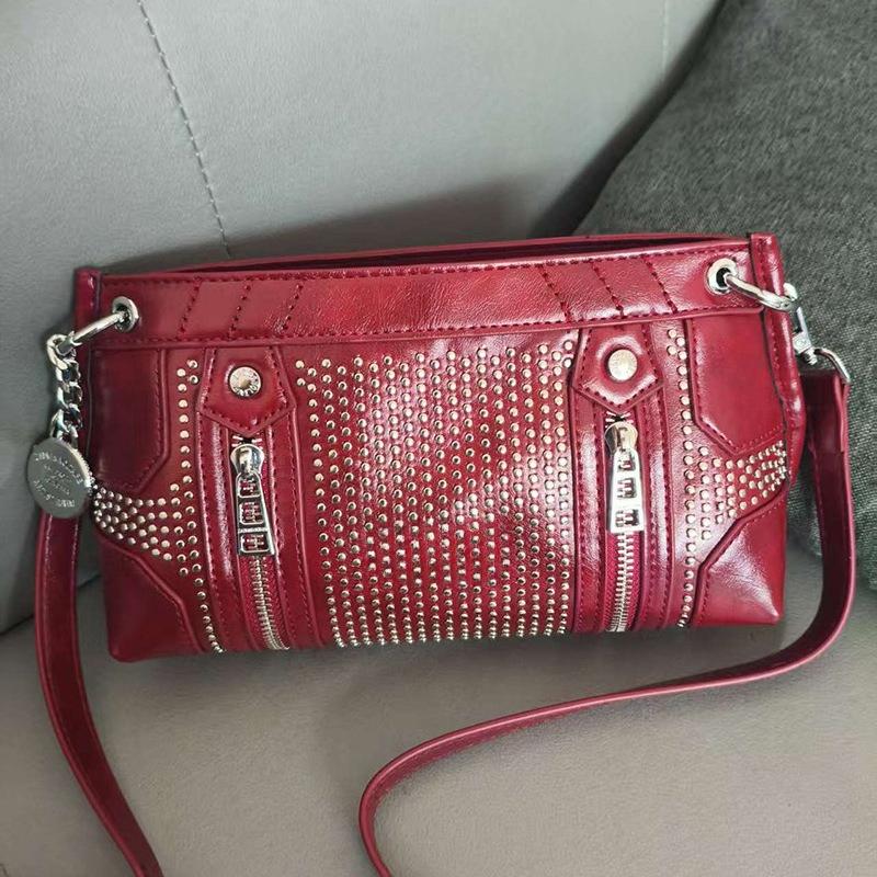 Francouzská Crossbody taška přes rameno Všestranná dámská polštářová taška Boston Velká kapacita Taška s hroty z vrbového proutí