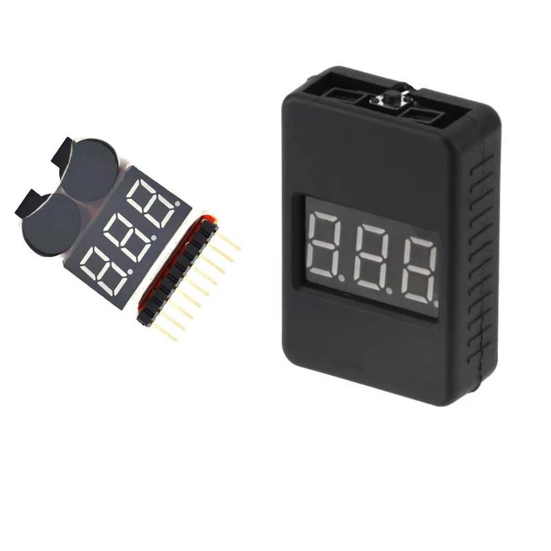 Bx100 Tester di Tensione per Batterie Lipo 1-8S Allarme Buzzer Bassa Tensione Doppi Altoparlanti per Uso di Monitoraggio Batteria Modelli di Droni Rc