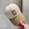 Female Letter Color Blocked Duck Tongue Hat for Spring and Summer Fashionable Couple Baseball Cap for Men