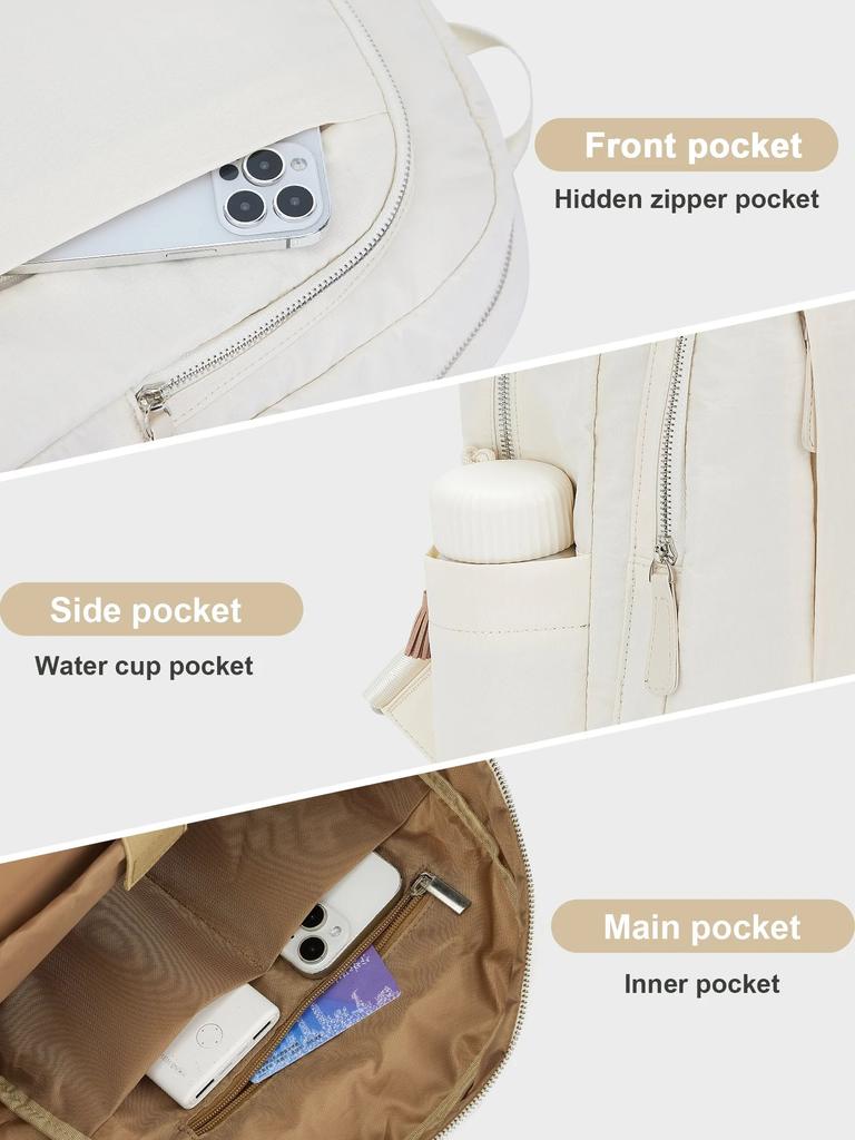 Large Capacity Junior High School Backpack, Waterproof Nylon Book Bag for College Laptop Backpack, Casual Backpack for Women Men