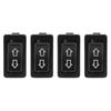 4PCS 5Pin Power Window Switch Car Universal Glass Lift Drive Switches with Green Lamp DC12V 24V