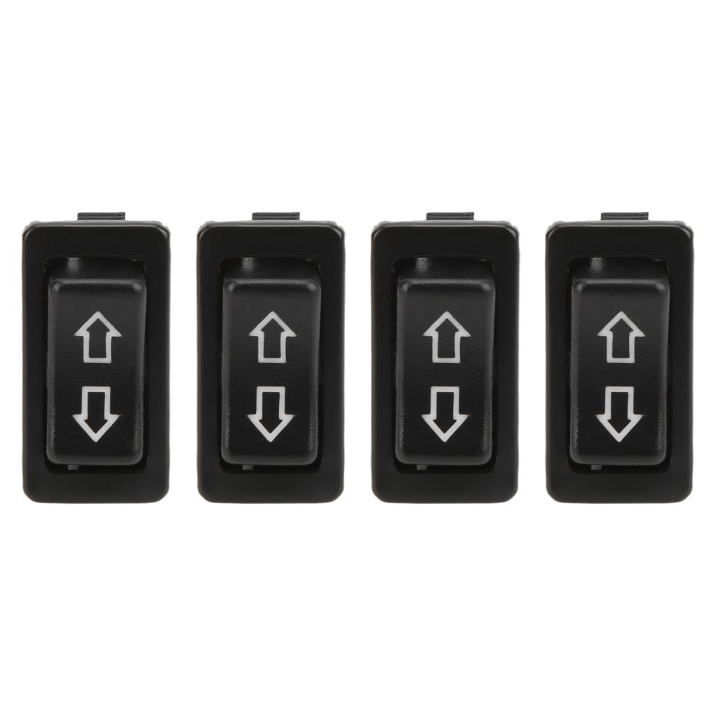 4PCS 5Pin Power Window Switch Car Universal Glass Lift Drive Switches with Green Lamp DC12V 24V