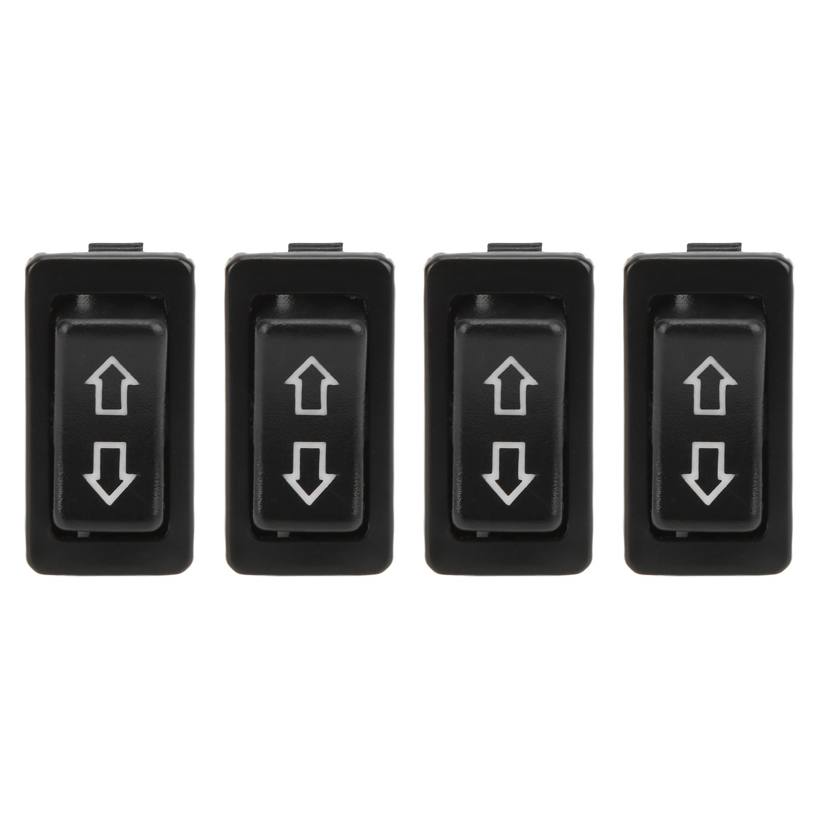 

4PCS 5Pin Power Window Switch Car Universal Glass Lift Drive Switches with Green Lamp DC12V 24V