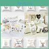 Modern Minimalist Cotton Cartoon Letter Cushion Cover Soft Peach Skin Plush Pillow Cover
