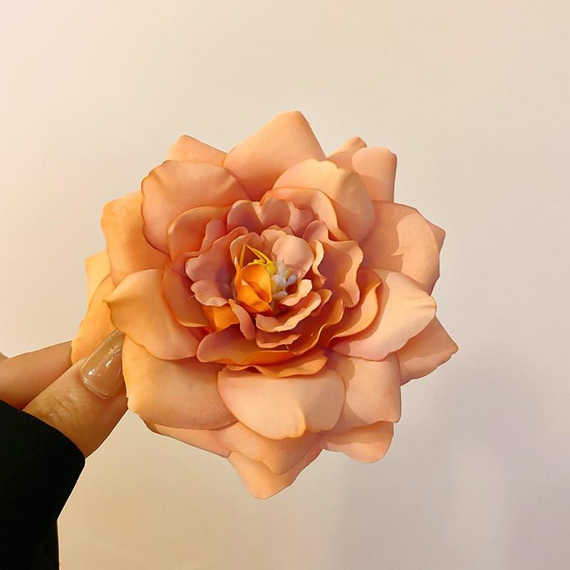 Internet Celebrities with the Same Fabric Flower Hairpin Holiday Wind Sweet Back Head Grab Clip Fashion Niche High-end Hair Accessories Women