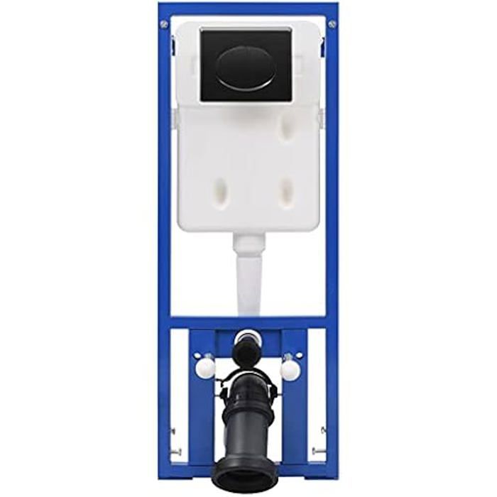 Toilette Suspendue - VIDAXL - Cuvette Murale - Réservoir Caché - Double Chasse - Céramique Blanc