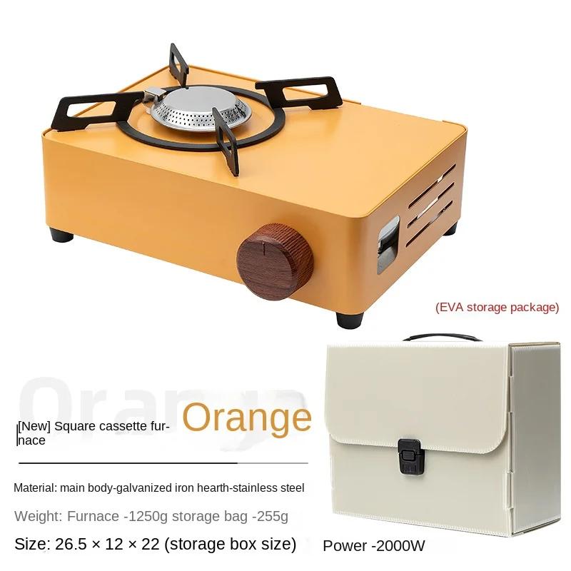 

Портативная газовая плита для улицы, мини-бутановая газовая плита с одной горелкой, газовая плита для кемпинга, барбекю, горелка, принадлежности для приготовления пищи, инструменты оранжевый