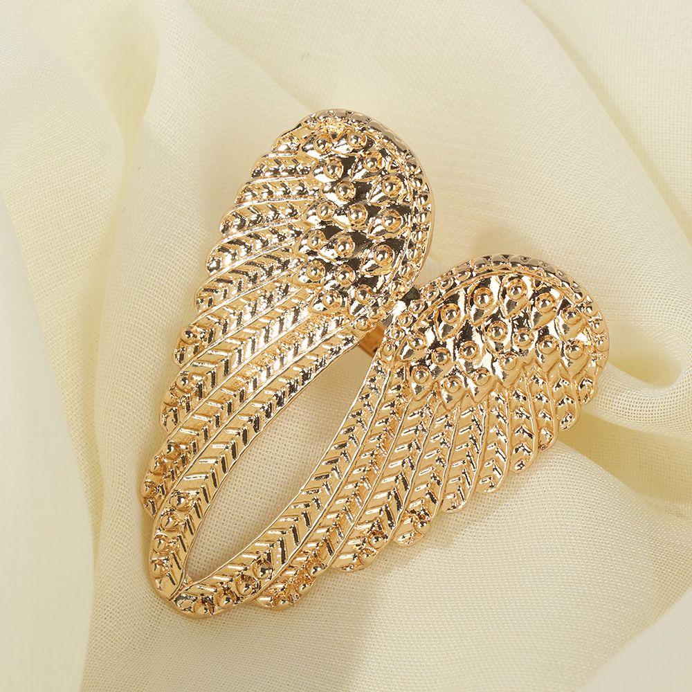 Fashion Accessories Hip Hop Women Men Punk Metal Rings Big Heart Shape Wings Angel Wings Ring Retro