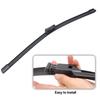 1Pc Automotive Universal U-type Soft Rubber Boneless Wiper HD Quiet Durable Automotive Wiper 16" 18" 19" 21" 22" 24"