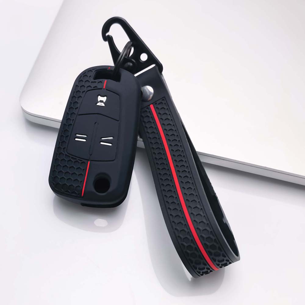 Key Case Cover for Opel astra h corsa d zafira b insignia zafira with Keychain Anti-Scratch Guard Shockproof Protection Soft Grip Texture