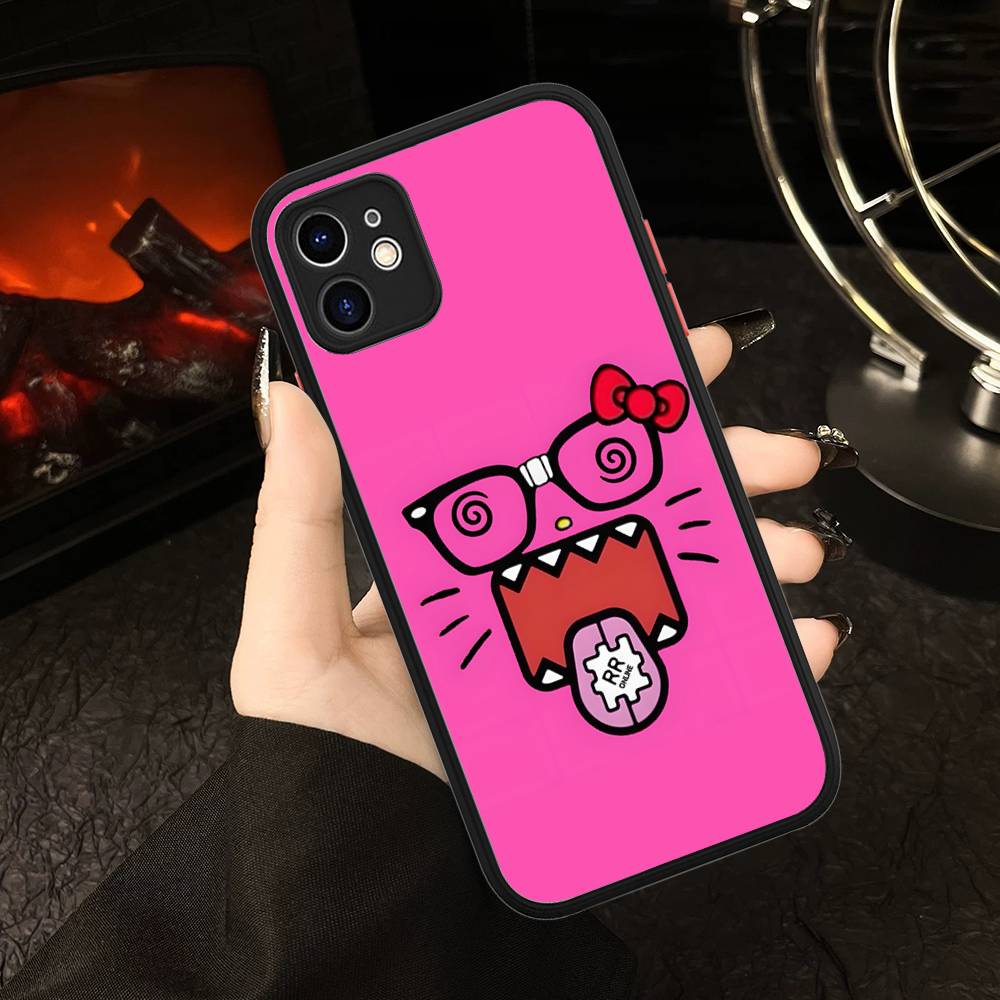 Cute Domo-Kun For IPhone 11 12 13 14 15 16 Pro Max Plus Matte Translucent Phone Cover