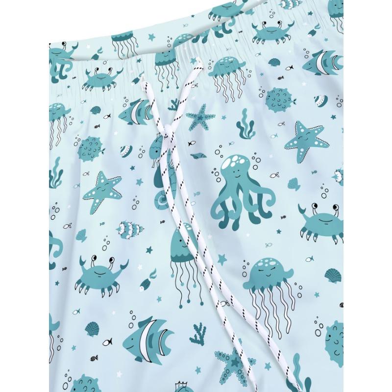 3D-Printing Mens Swim Trunks, Quick Dry Mens Swimwear, Swimsuit For Mens with Pockets, Suit For  Swim, Board, Surf, Paddle, Fish