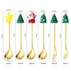Creative Christmas Stainless Steel Cartoon Fruit Fork and Spoon Gift Set
