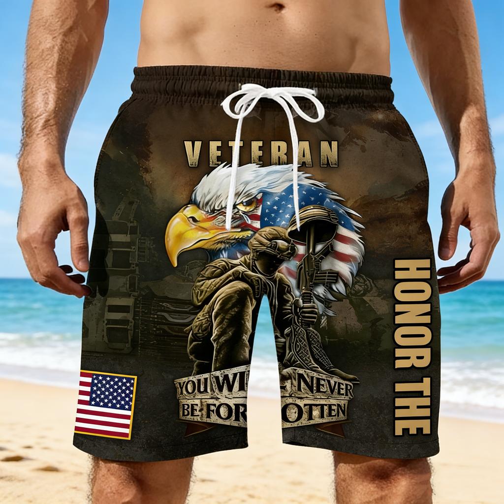 2026 Uomo 3D Bandiera USA Grafica Pantaloncini da Spiaggia Uomo Stampa Bandiera USA Costume da Bagno per Surfista Pantaloni da Mare Uomo Pantaloncini Freschi Ice