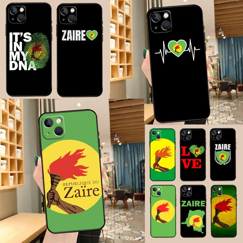 Custodia per Telefono con Bandiera dello Zaire per iPhone 17 Pro Max 16 15 14 11 12 13 Pro Max mini 15 16 Plus 16e 17 Air Cover