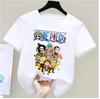 One Piece Monkey D Luffy Kids Cotton TShirt Adult Boys Girls Family Matching Casual Tee Cute Anime Print Summer Tops for Fans
