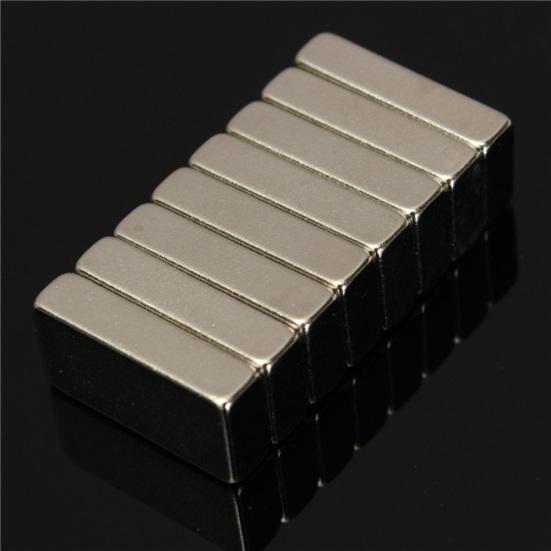 8 pièces N52 cuboïde 20x10x5mm aimants de réfrigérateur en néodyme de terres rares bloc Super fort