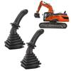 2-Piece 3-Button Joystick Handle with Dust Cover Replacement for Doosan DH DX150 215 225 300 370-9C Excavator Joystick Assembly Handle Gear, Black