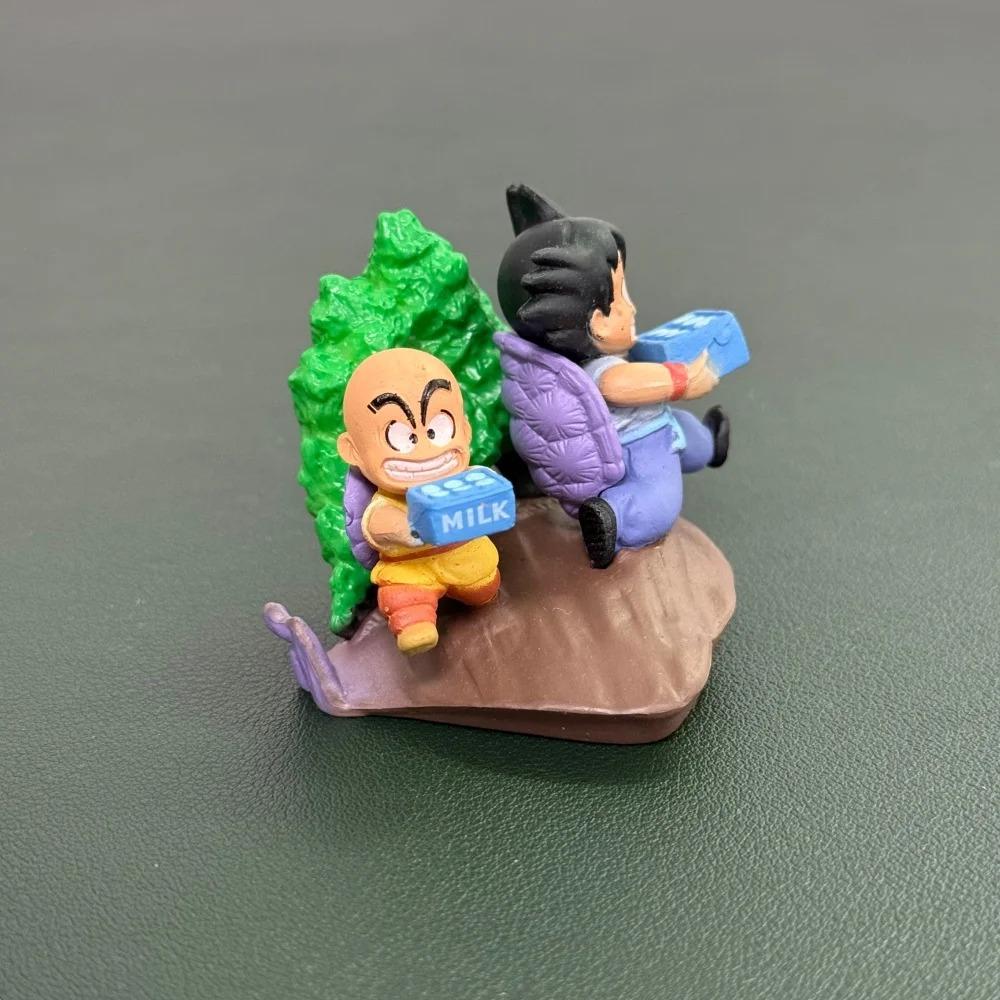 5cm/1.97in Anime Figure Goku and Krillin Action Figures Pvc Statue Desktop Ornamen Collection Model Toys Gifts